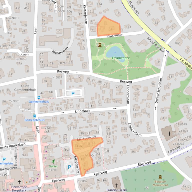 Kaart van postcodegebied 8071AP.