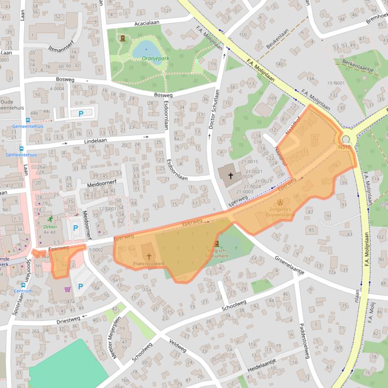 Kaart van postcodegebied 8071AX.