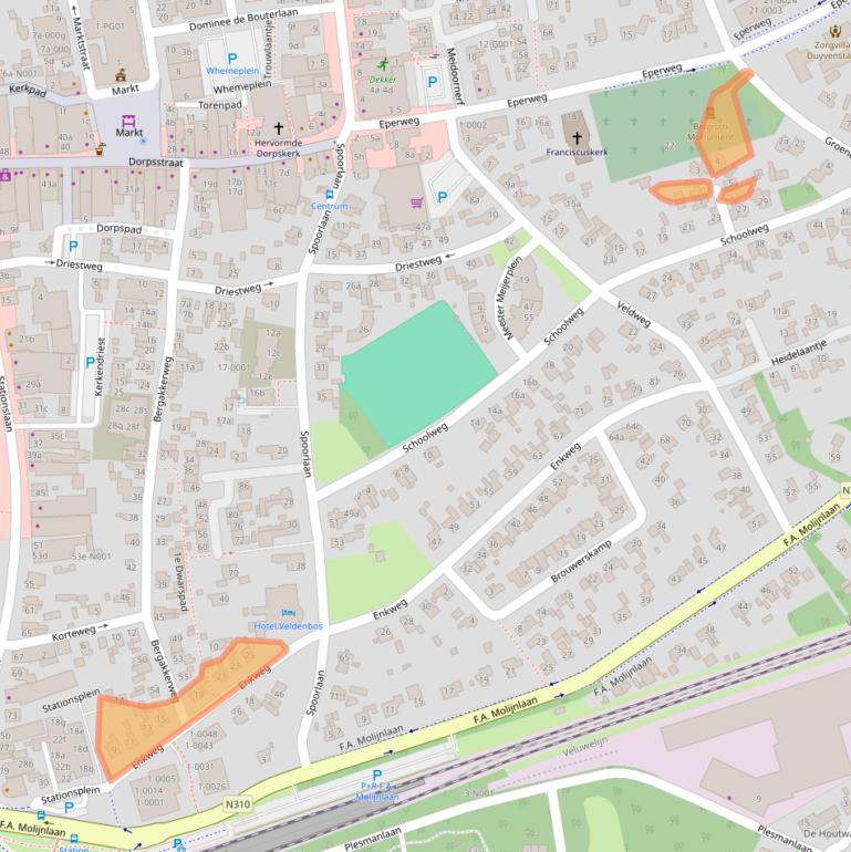 Kaart van postcodegebied 8071BH.