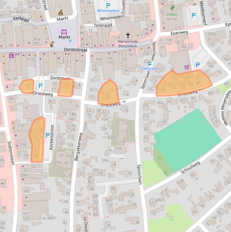 Kaart van postcodegebied 8071BS.