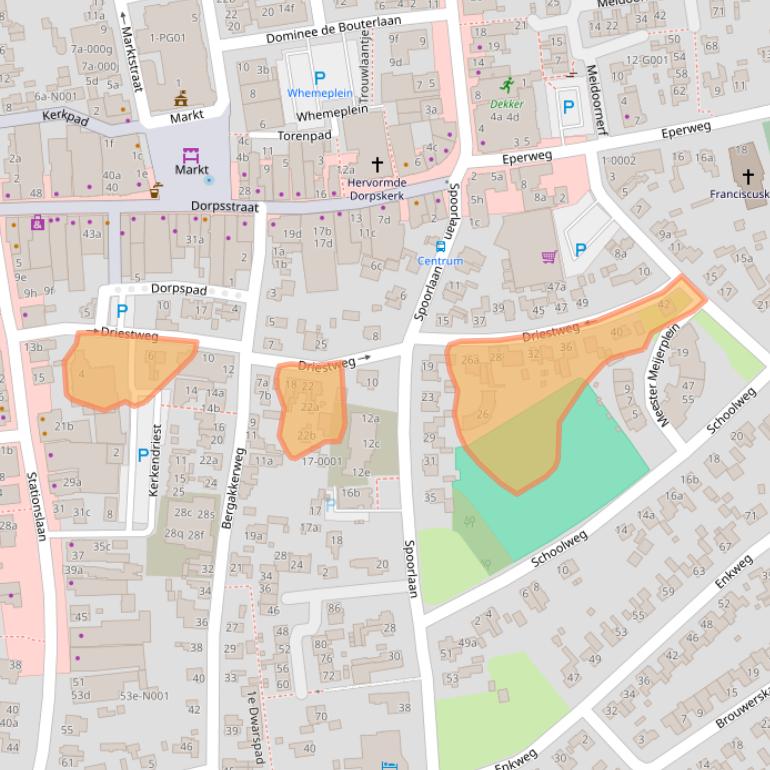 Kaart van postcodegebied 8071BT.