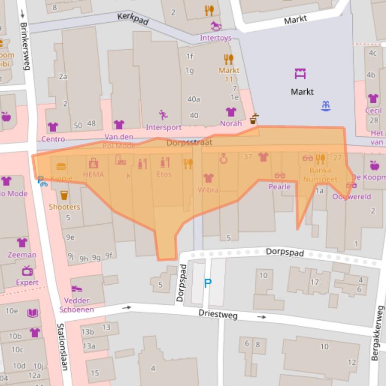 Kaart van postcodegebied 8071BX.