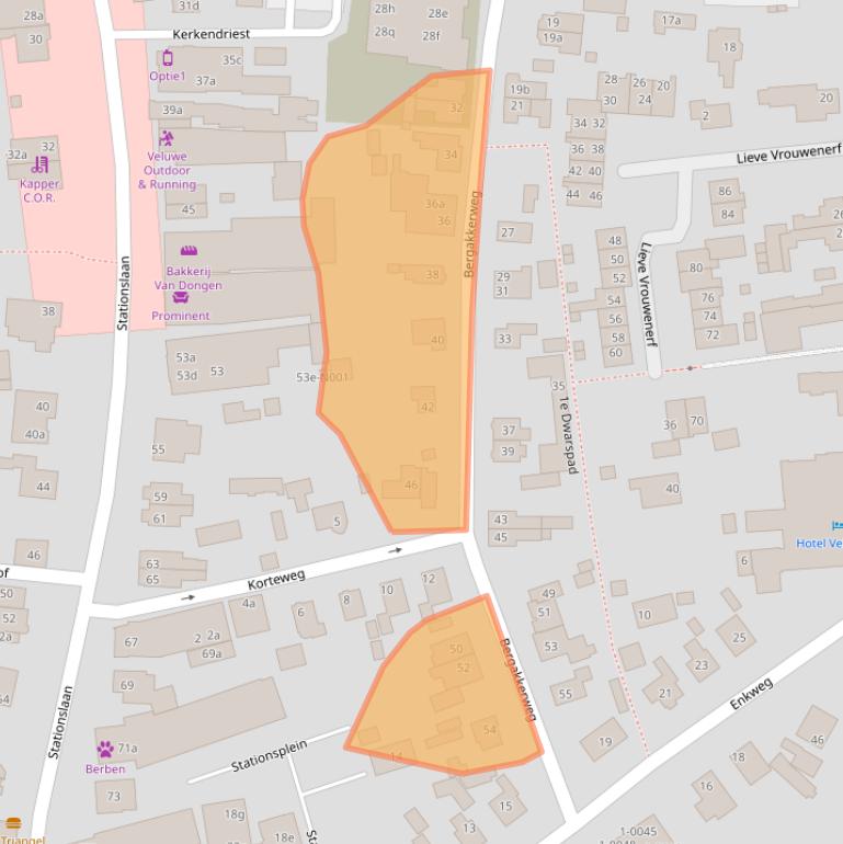Kaart van postcodegebied 8071CG.