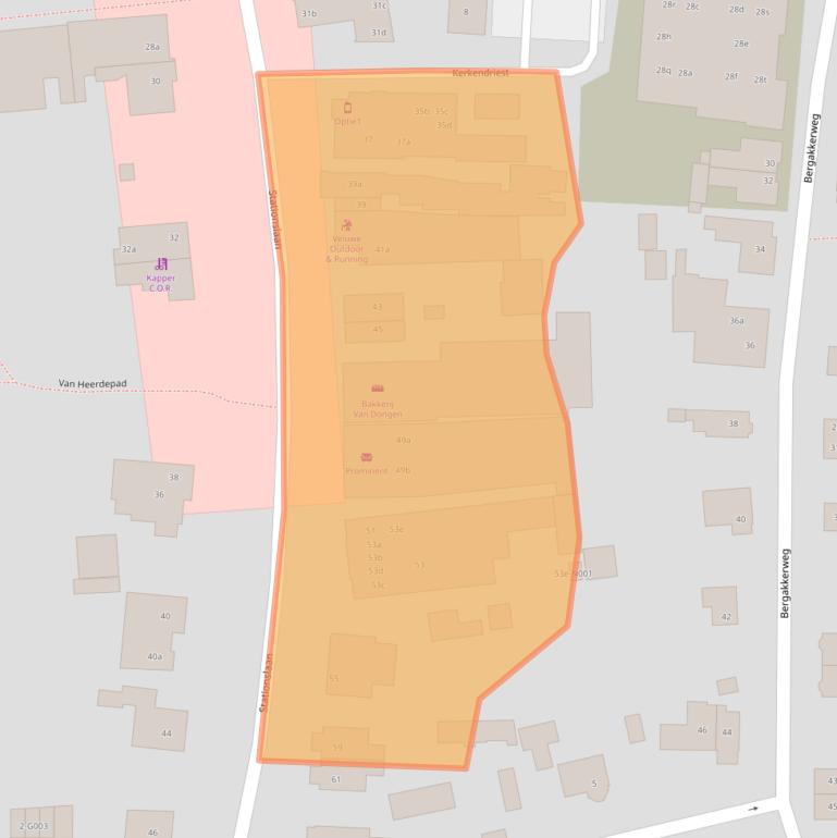 Kaart van postcodegebied 8071CK.