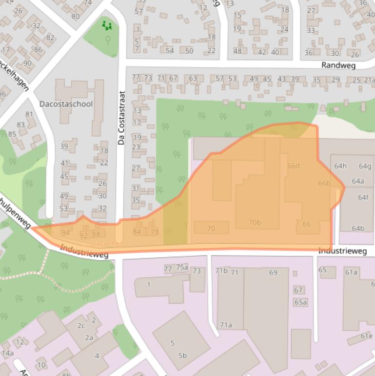 Kaart van postcodegebied 8071CW.