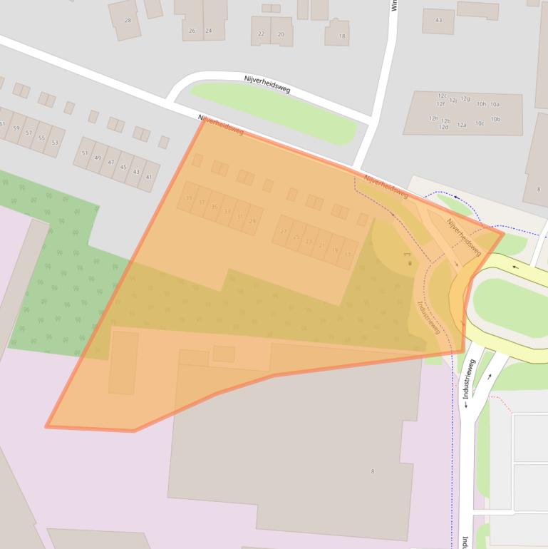 Kaart van postcodegebied 8071DB.