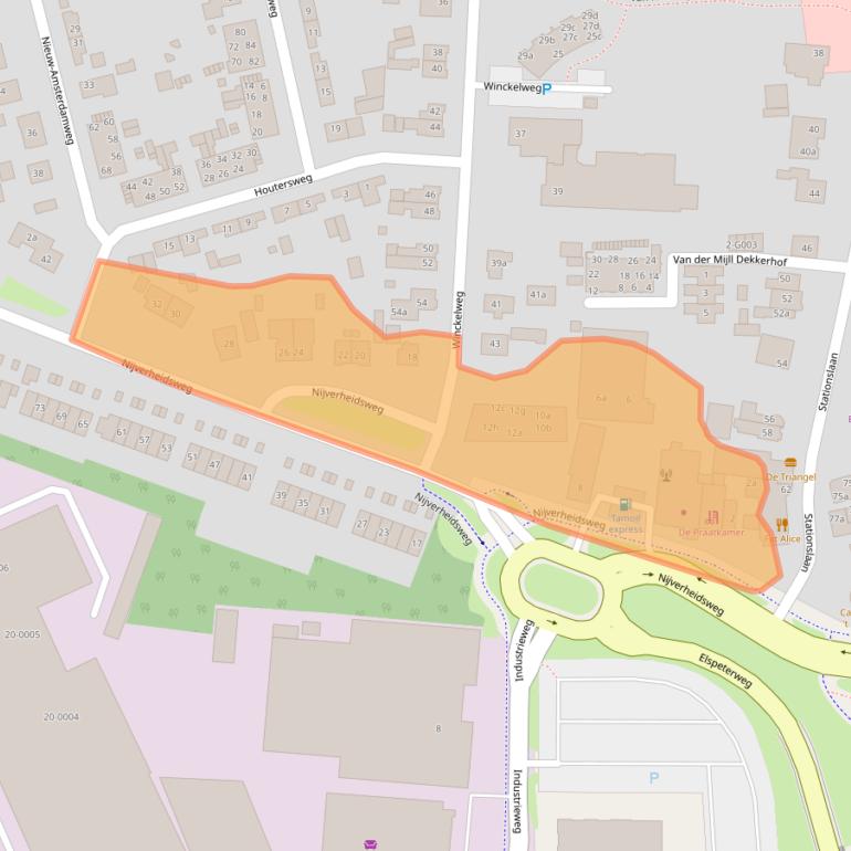 Kaart van postcodegebied 8071DH.
