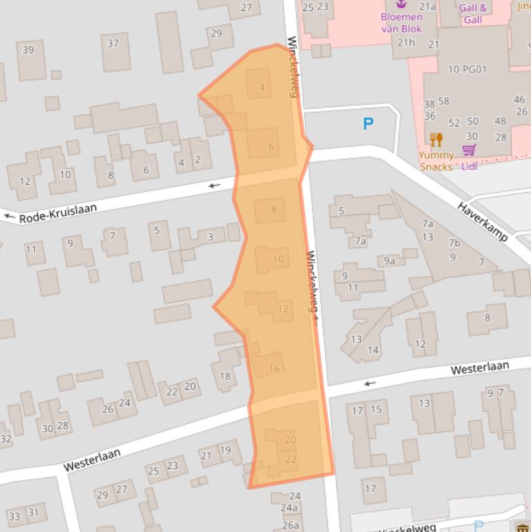 Kaart van postcodegebied 8071DP.