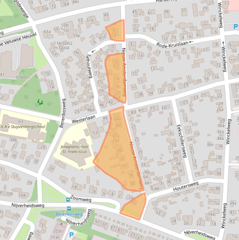 Kaart van postcodegebied 8071DW.