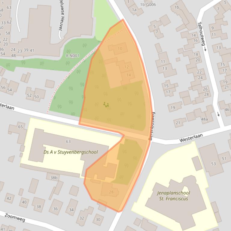 Kaart van postcodegebied 8071DZ.