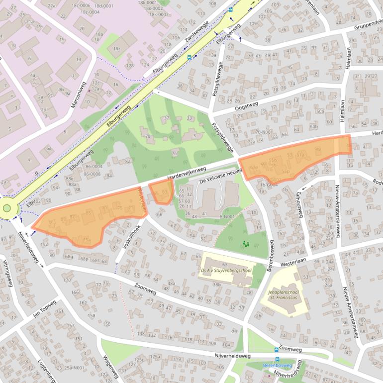 Kaart van postcodegebied 8071EN.