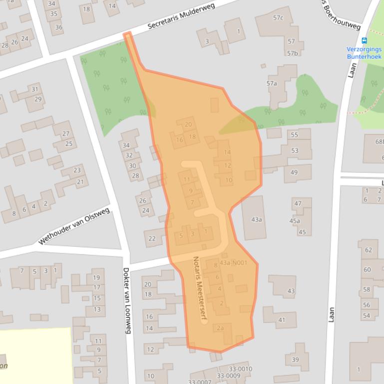 Kaart van postcodegebied 8071HW.