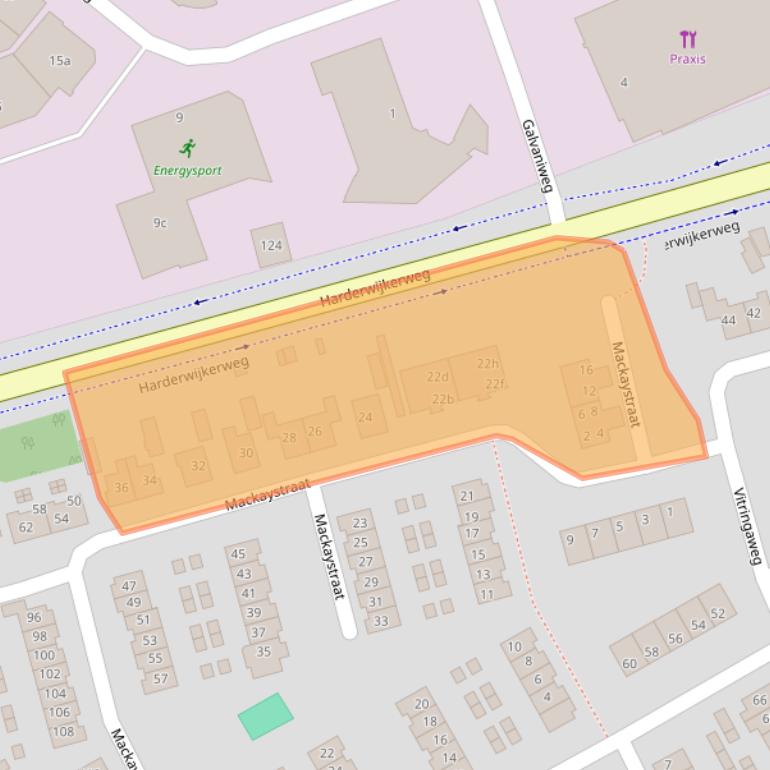 Kaart van postcodegebied 8071KE.