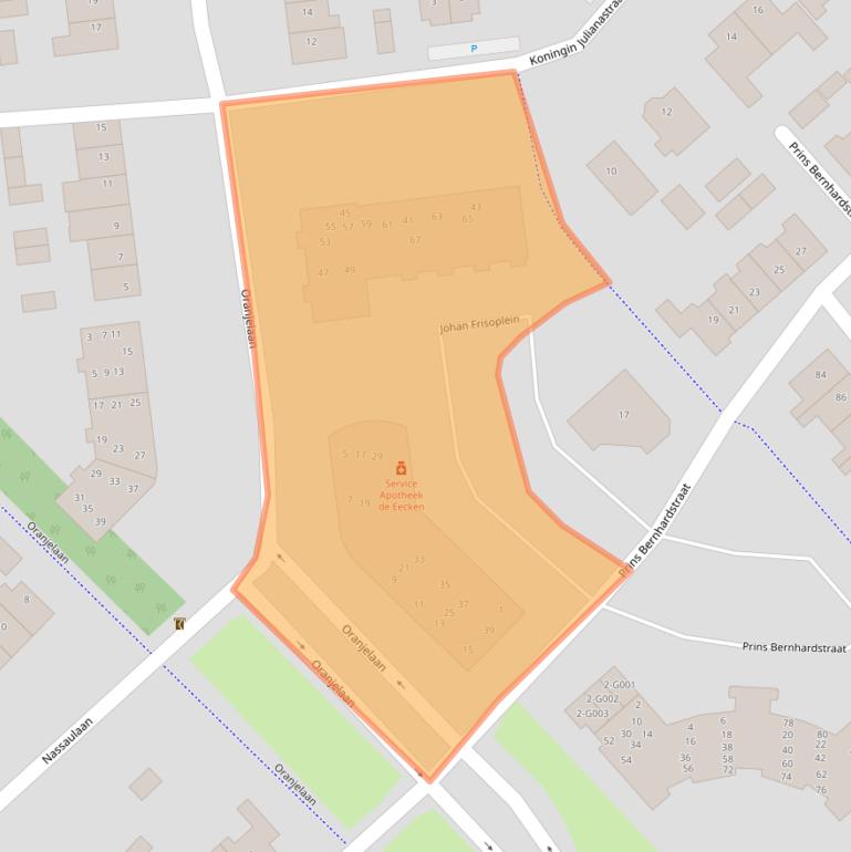 Kaart van postcodegebied 8071LX.