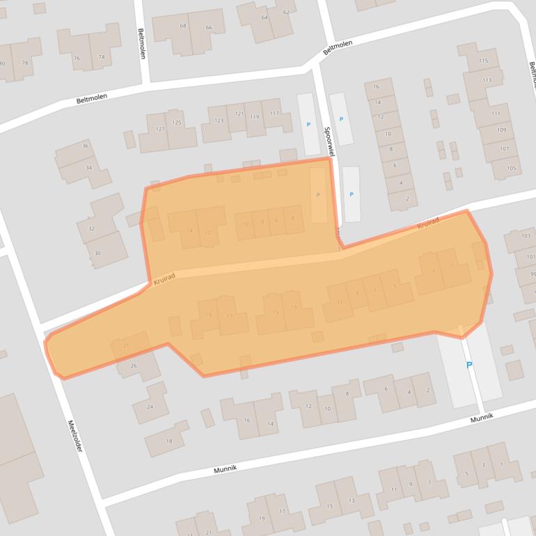 Kaart van postcodegebied 8071MZ.