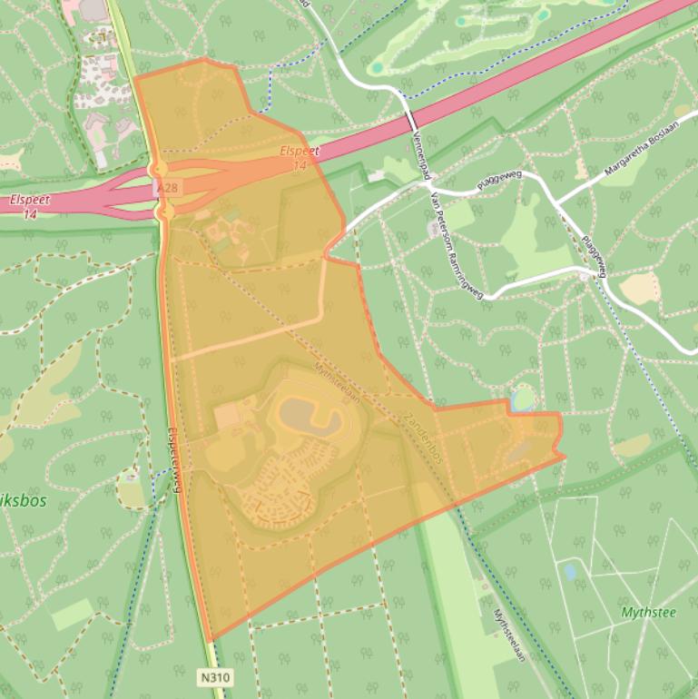 Kaart van postcodegebied 8071PB.