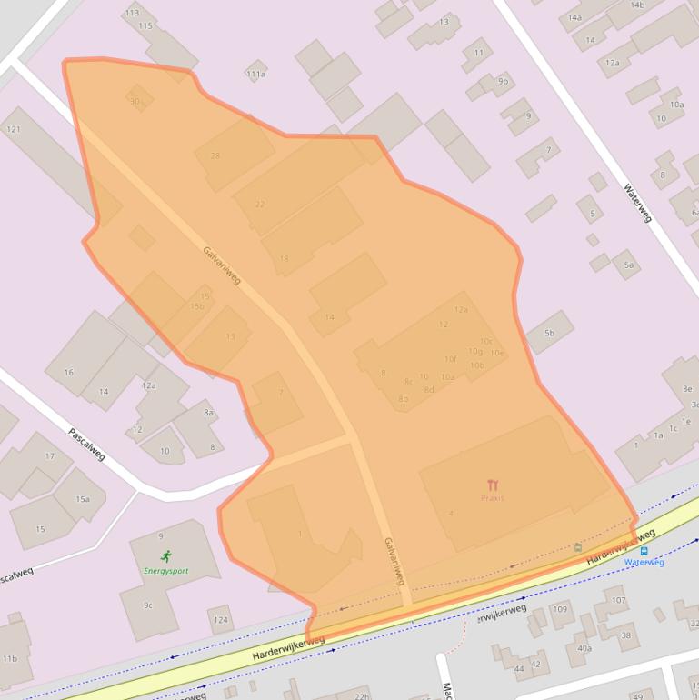 Kaart van postcodegebied 8071SC.