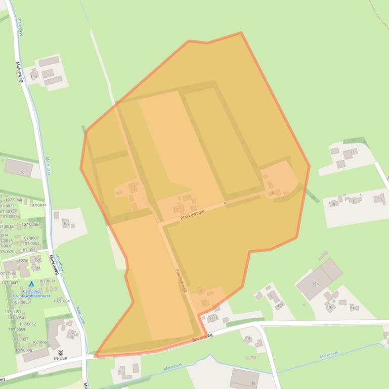 Kaart van postcodegebied 8071SW.