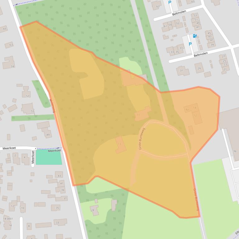 Kaart van postcodegebied 8071TC.