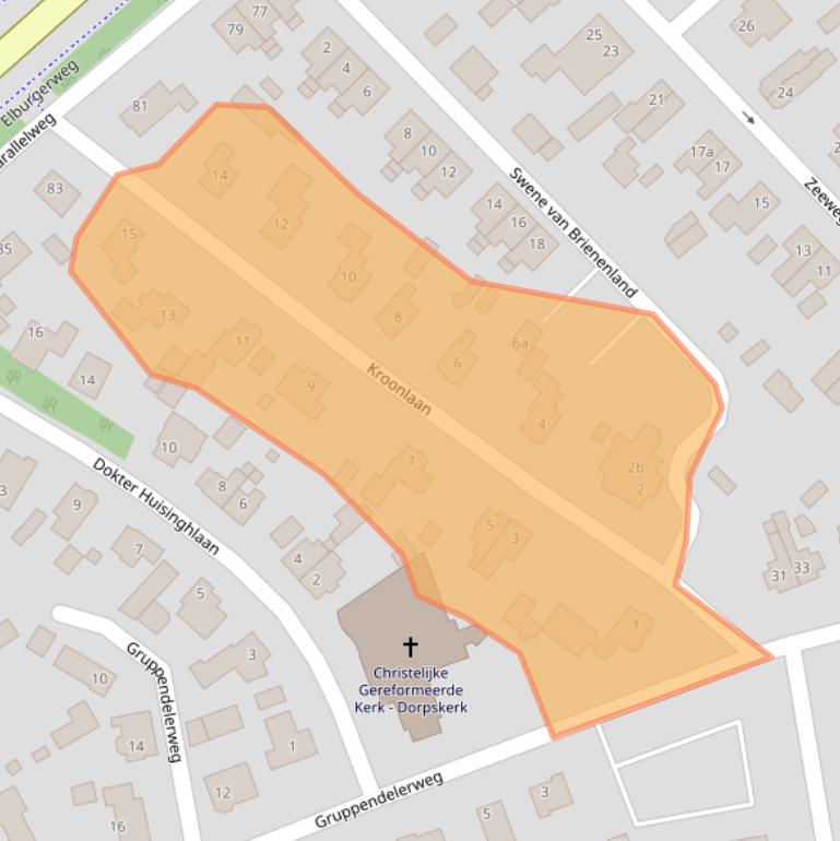 Kaart van postcodegebied 8071WE.