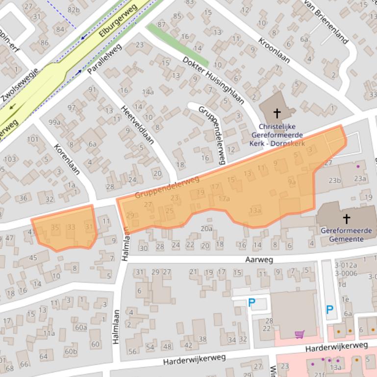 Kaart van postcodegebied 8071WK.