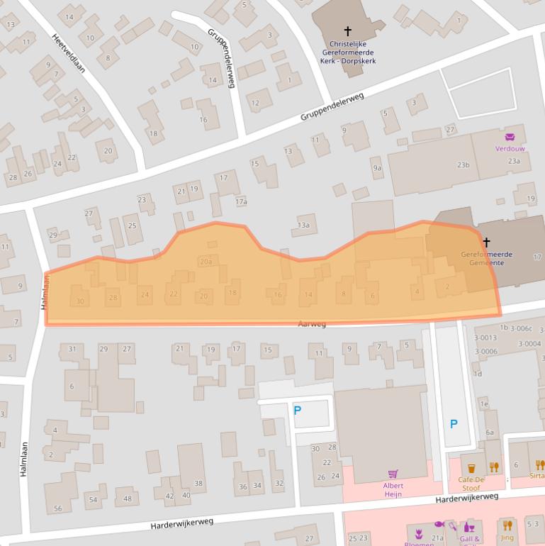 Kaart van postcodegebied 8071WX.