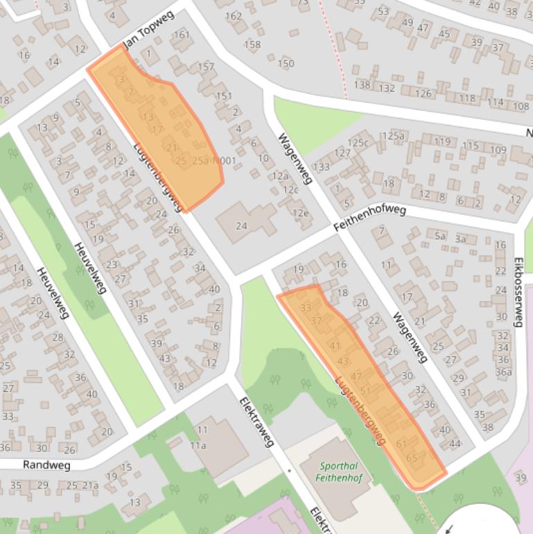 Kaart van postcodegebied 8071XG.