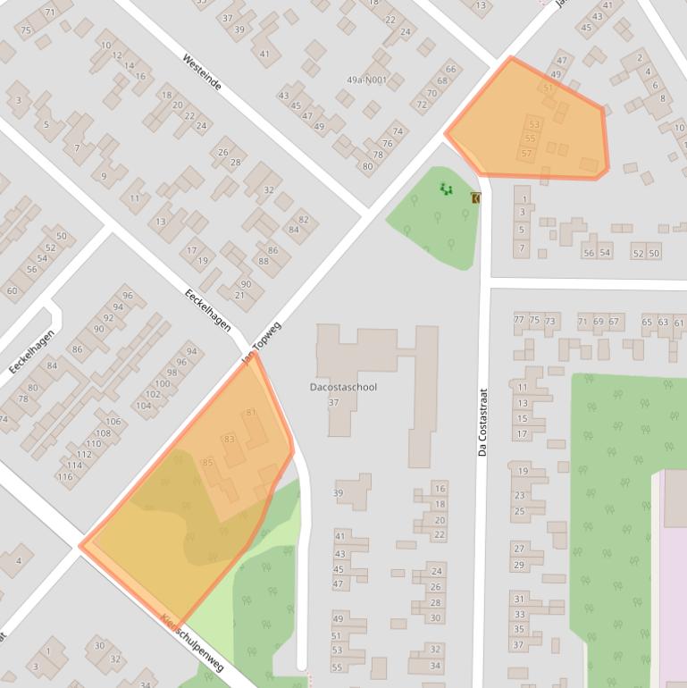 Kaart van postcodegebied 8071ZC.