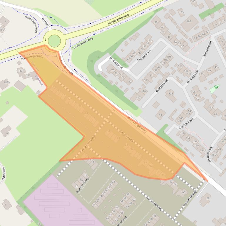 Kaart van postcodegebied 8071ZD.