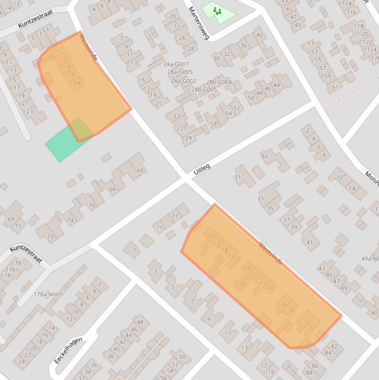 Kaart van postcodegebied 8071ZM.