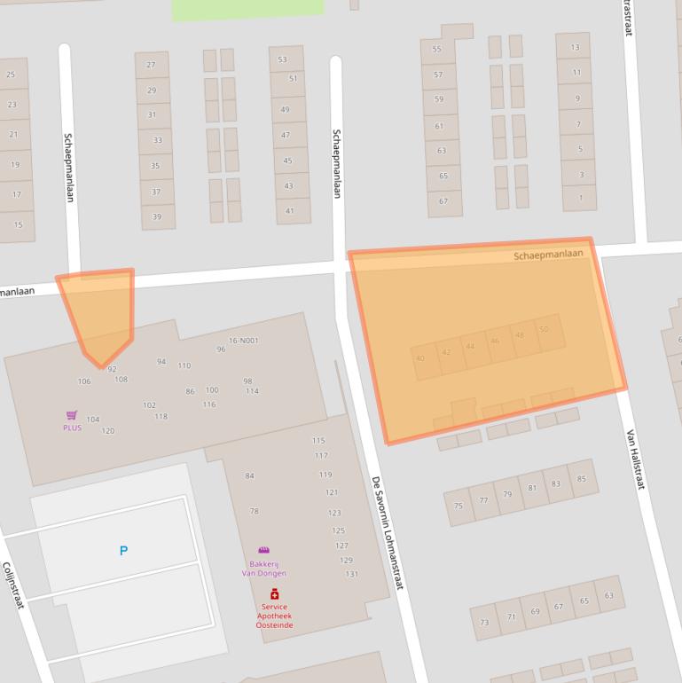 Kaart van postcodegebied 8072AS.