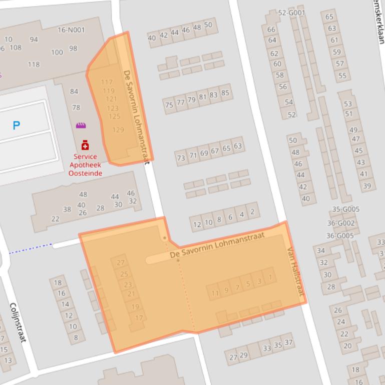 Kaart van postcodegebied 8072AX.