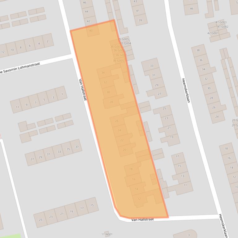 Kaart van postcodegebied 8072BC.