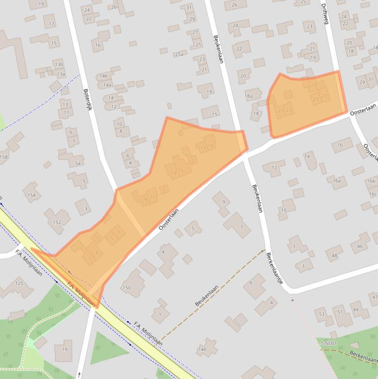 Kaart van postcodegebied 8072BR.