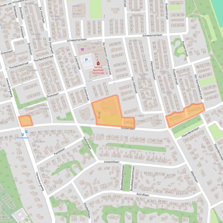 Kaart van postcodegebied 8072BW.