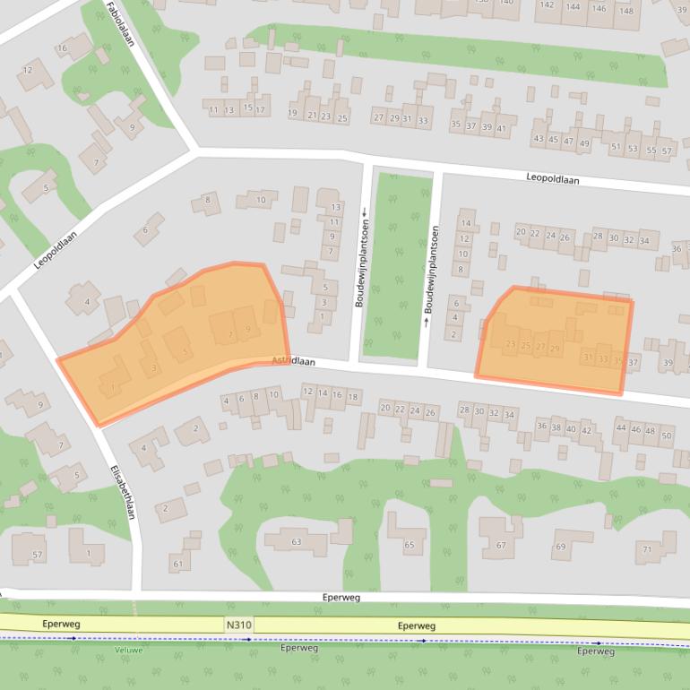 Kaart van postcodegebied 8072CS.