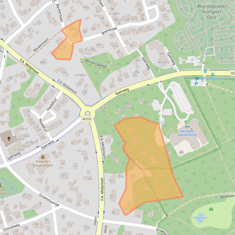 Kaart van postcodegebied 8072CZ.