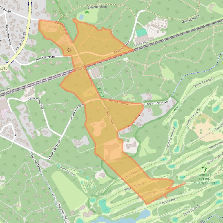 Kaart van postcodegebied 8072DD.