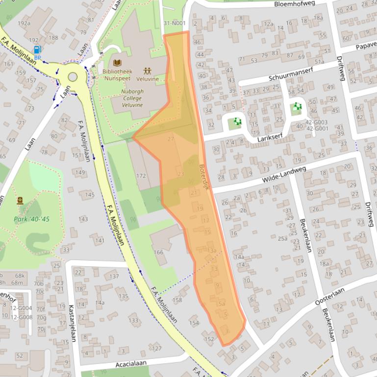 Kaart van postcodegebied 8072DK.