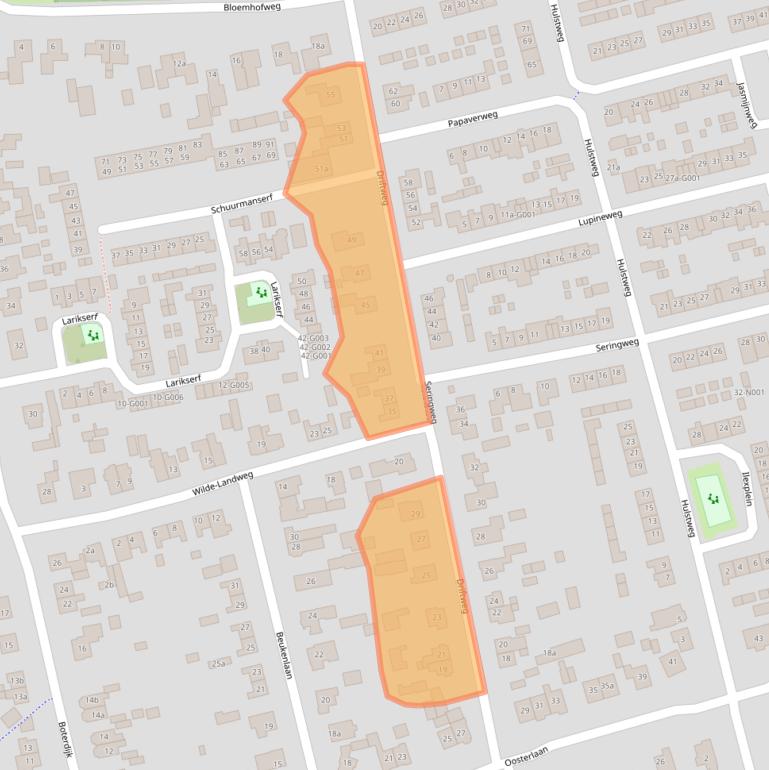 Kaart van postcodegebied 8072DN.