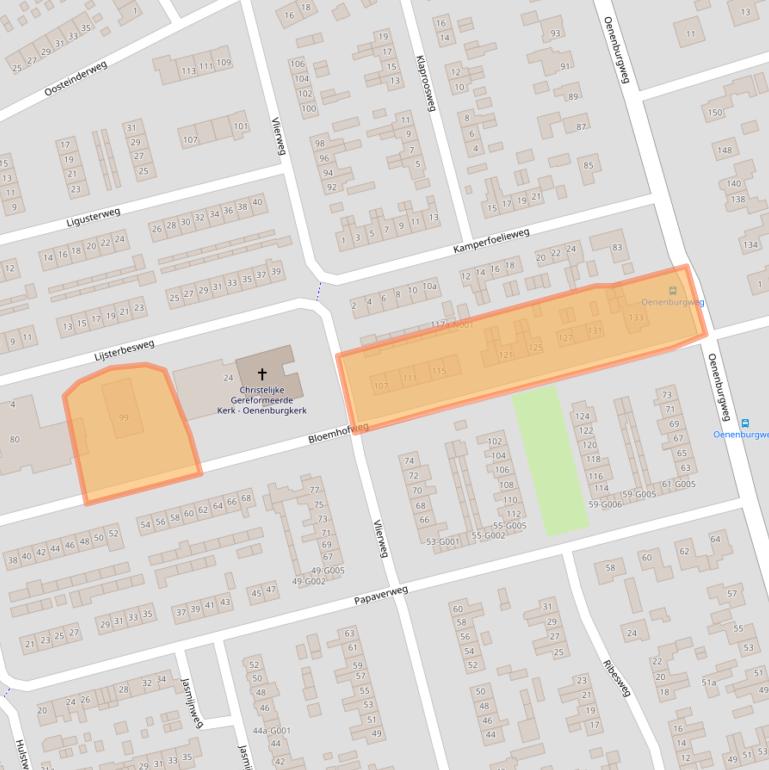 Kaart van postcodegebied 8072DV.