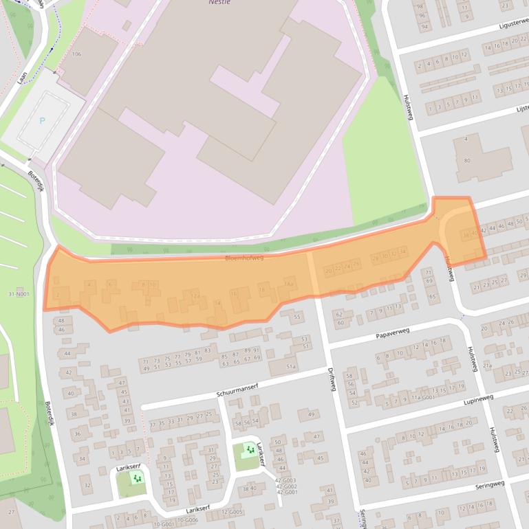 Kaart van postcodegebied 8072DW.