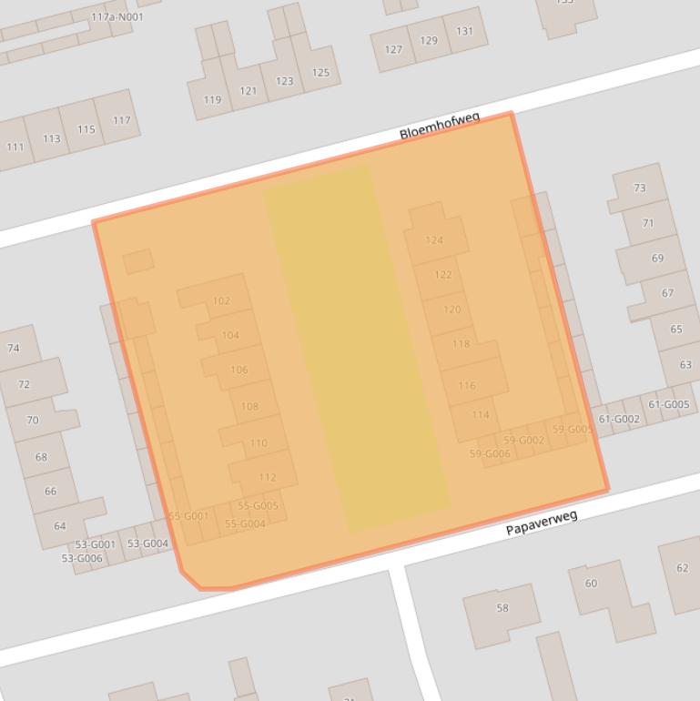 Kaart van postcodegebied 8072DZ.