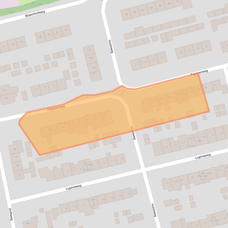 Kaart van postcodegebied 8072EB.