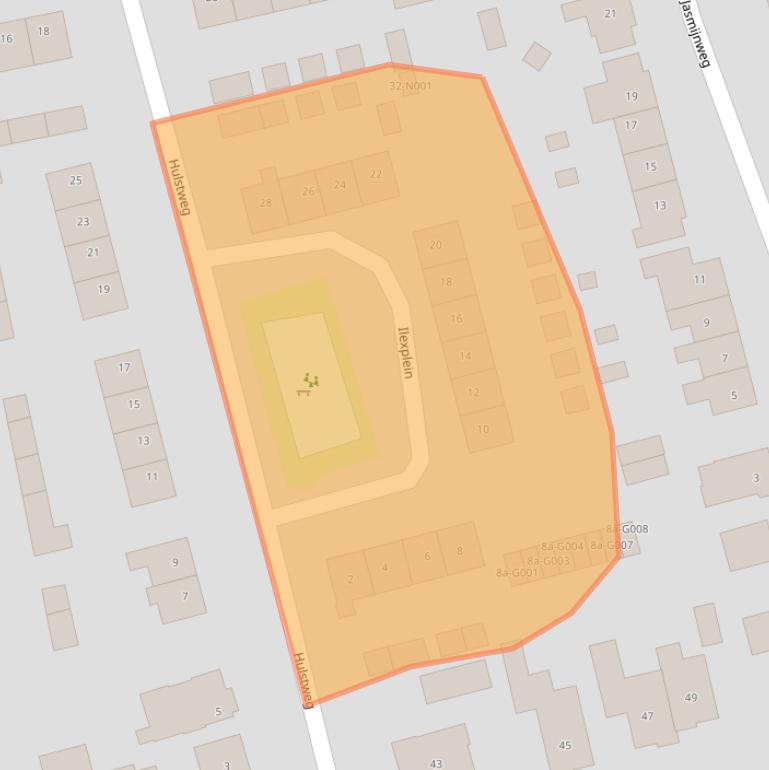 Kaart van postcodegebied 8072ED.