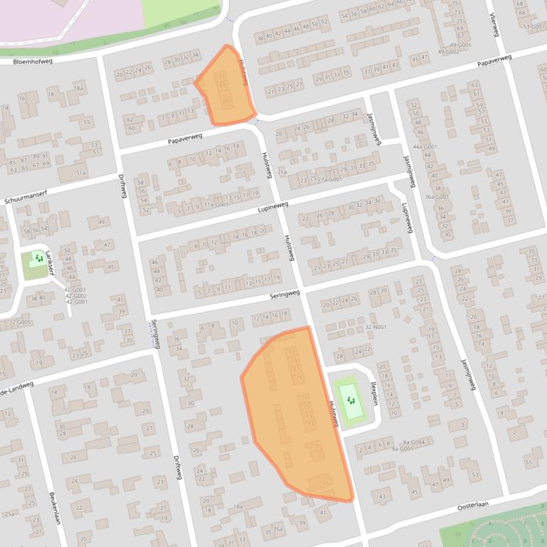 Kaart van postcodegebied 8072EE.
