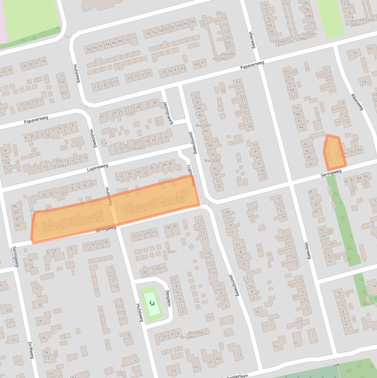Kaart van postcodegebied 8072EK.