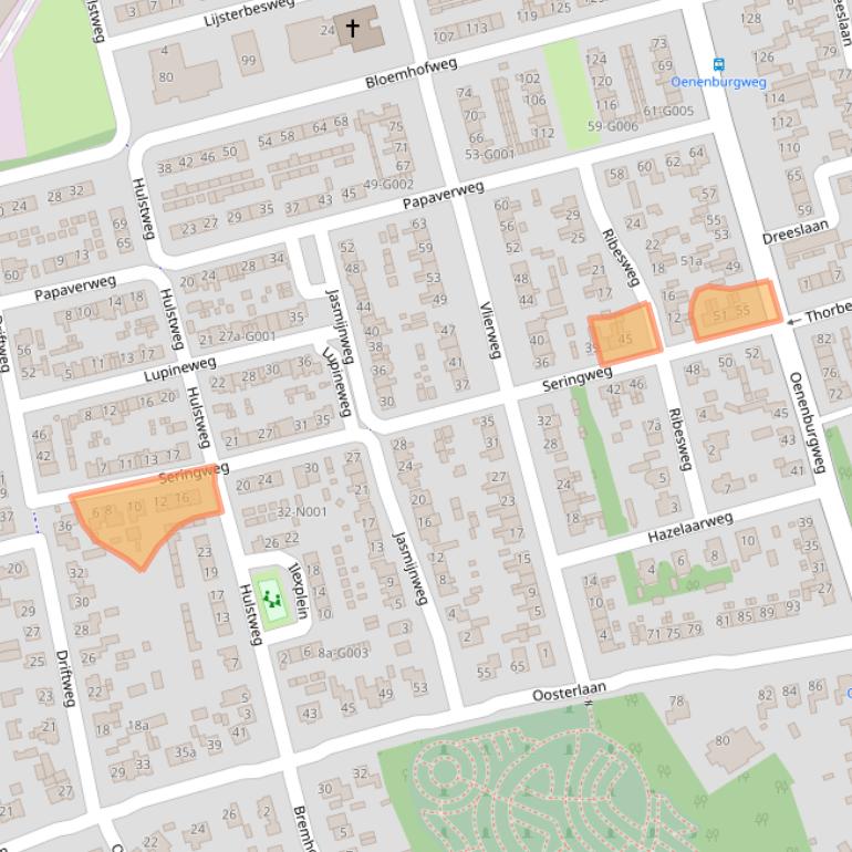 Kaart van postcodegebied 8072EL.