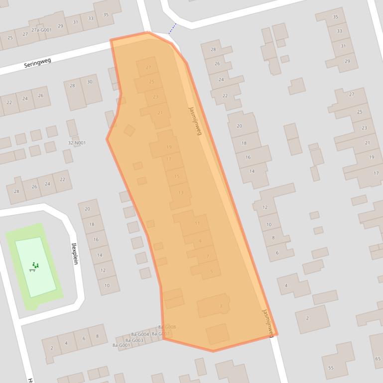 Kaart van postcodegebied 8072EN.