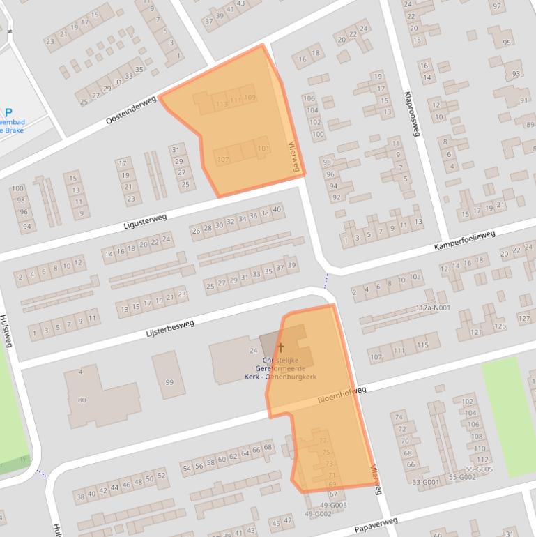 Kaart van postcodegebied 8072EV.